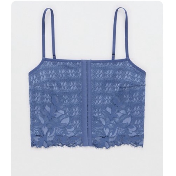 aerie Other - NWOT Aerie Show Off Winter Express Lace Corset Bra Top in Marbled Blue, Size S